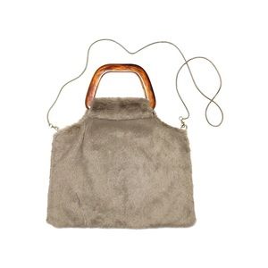 Fluffy Taupe Handbag